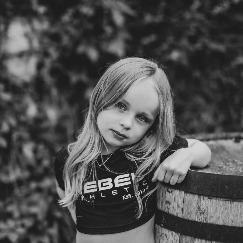 Rebel Athletics black crop top size YS